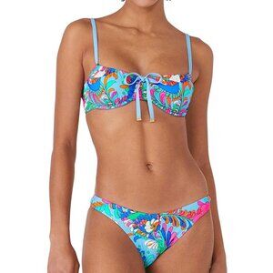 NWT Kate Spade Sea Garden Cinch Front Underwire Bikini Top & Bottom Set Small S